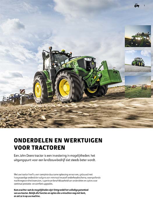 Onderdelen en werktuigen voor tractoren
